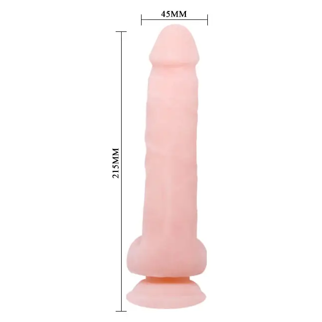 Телесный фаллоимитатор на присоске Super Dildo - 21,5 см. Фотография 4.