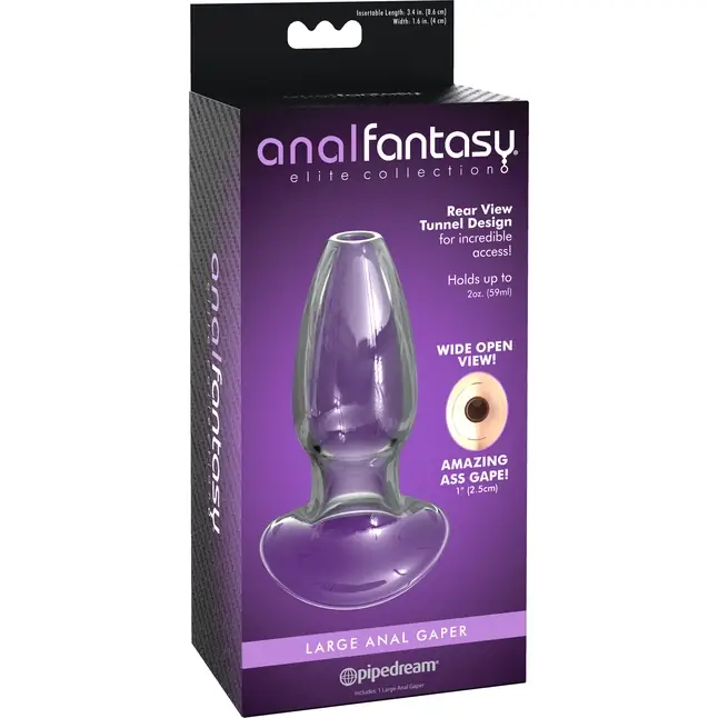 Прозрачный анальный плаг с туннелем Large Anal Gaper - Anal Fantasy Elite Collection. Фотография 2.