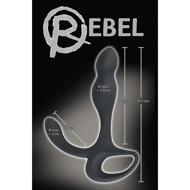 Черный силиконовый стимулятор простаты Plug with Perineum Stimulator - You2Toys. Фотография 5.