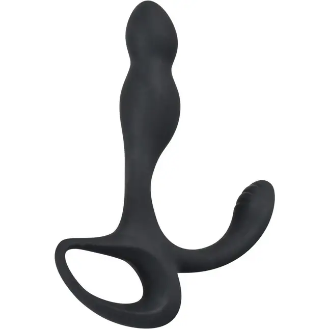 Черный силиконовый стимулятор простаты Plug with Perineum Stimulator - You2Toys