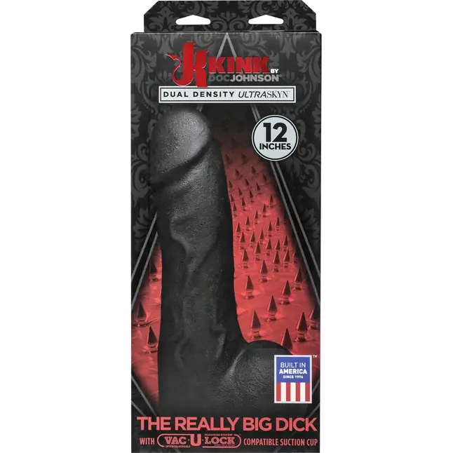 Черный фаллоимитатор-гигант с присоской-плагом The Really Big Dick - 30,5 см - Kink. Фотография 5.