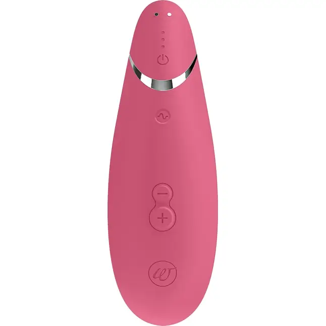 Розовый бесконтактный клиторальный стимулятор Womanizer Premium. Фотография 4.