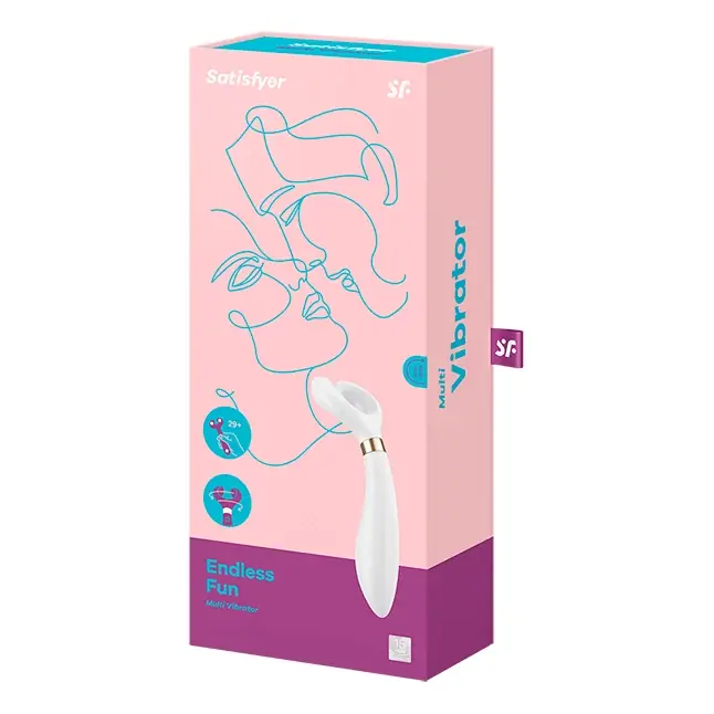 Белый вибромассажер для пар Satisfyer Endless Fun. Фотография 9.