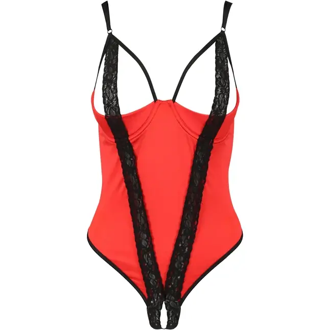 Соблазнительное боди Femmina с кружевными вставками - Devil Collection. Фотография 3.