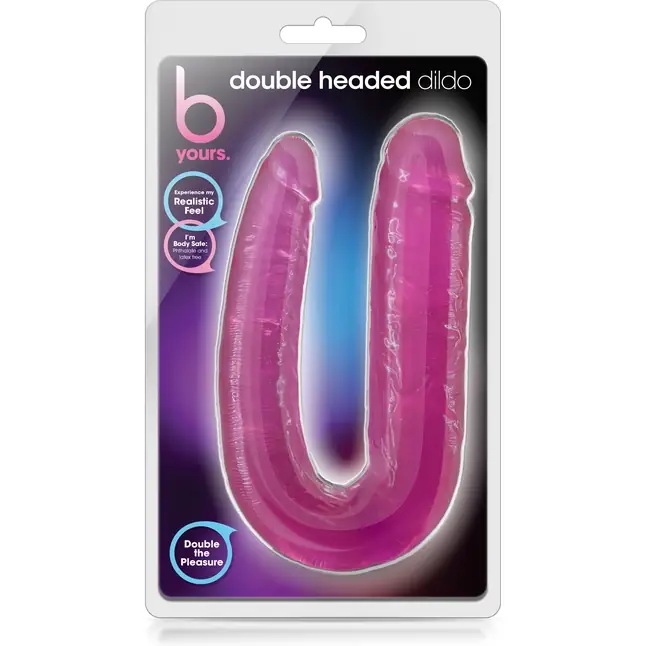 Розовый двусторонний фаллоимитатор Double Headed Dildo - 45 см - B Yours. Фотография 2.