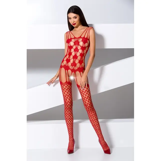 Роскошный боди-комбинезон с имитацией сетчатых чулок - Erotic Line. Фотография 3.