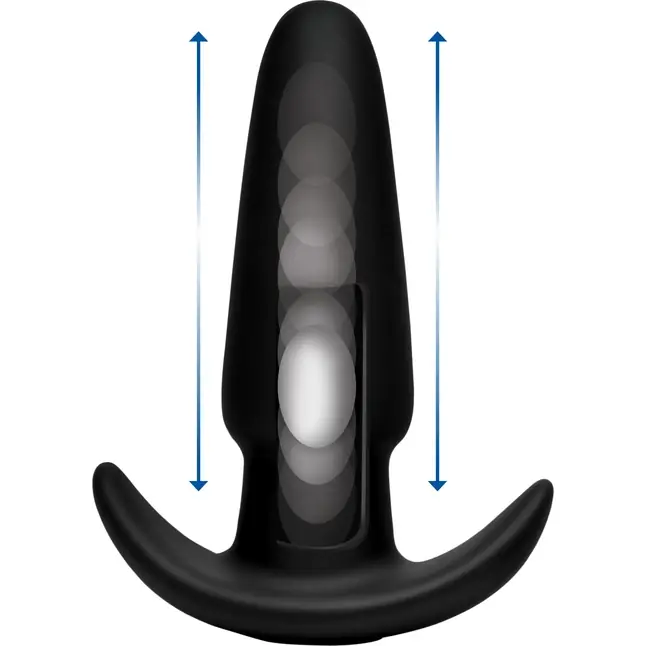 Черная анальная вибропробка Kinetic Thumping 7X Medium Anal Plug - 13,3 см - Thump It