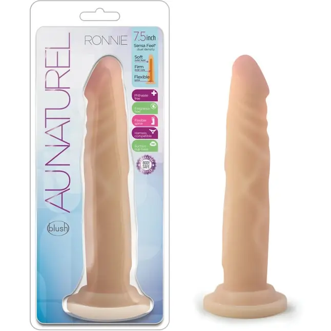 Телесный фаллоимитатор Ronnie - 19 см. - Au Naturel. Фотография 4.