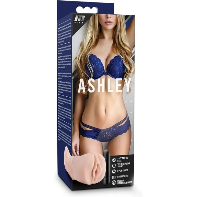 Телесный мастурбатор-вагина с вибропулей Ashley - M for Men. Фотография 2.
