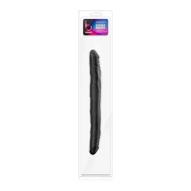 Черный двусторонний фаллоимитатор 14 Inch Double Dildo - 35,5 см - B Yours. Фотография 2.