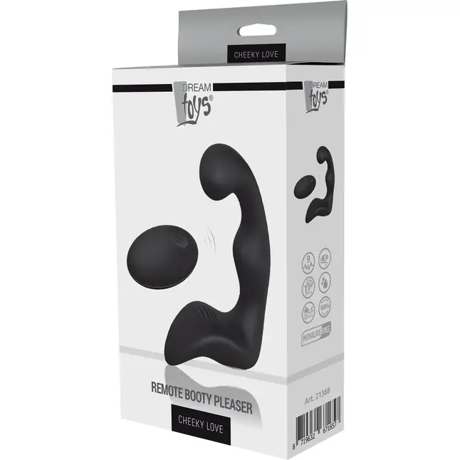 Черный вибромассажер простаты REMOTE BOOTY PLEASER - Essentials. Фотография 2.