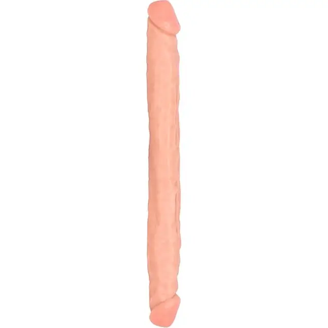 Телесный двусторонний фаллоимитатор SO REAL REALISTIC 18INCH DOUBLE DONG - 46 см - So real