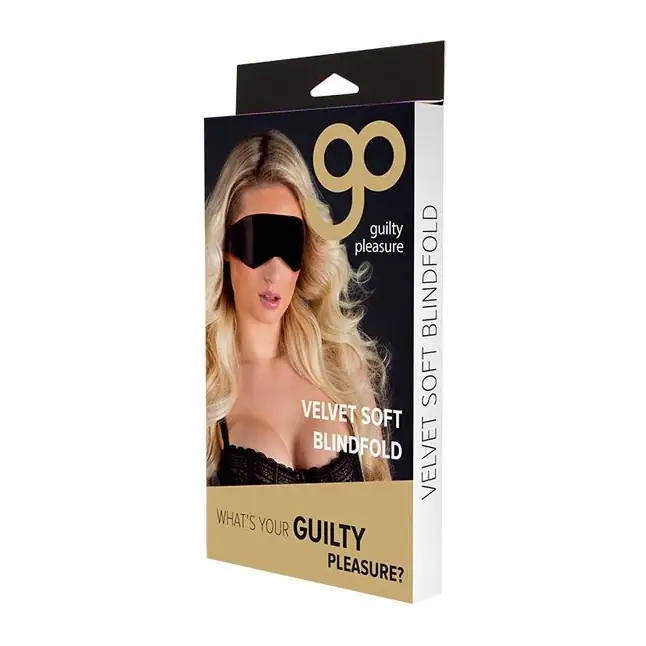 Черная маска без прорезей BLINDFOLD - Guilty Pleasure. Фотография 2.