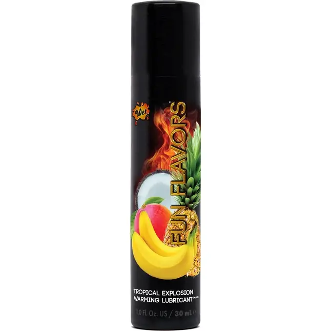Разогревающий лубрикант Fun Flavors 4-in-1 Tropical Explosion с ароматом тропических фруктов - 30 мл - Wet Fun Flavors 4-in-1