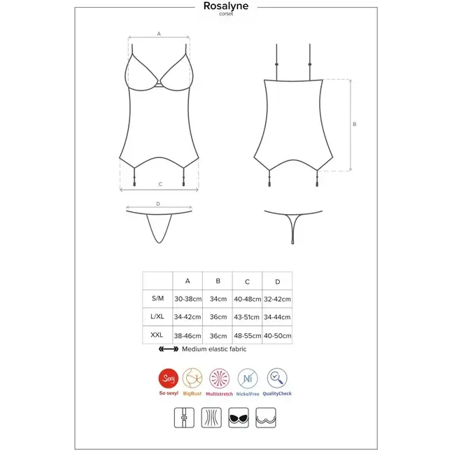 Оригинальный женский кружевной корсаж Rosalyne - Sexy. Фотография 7.
