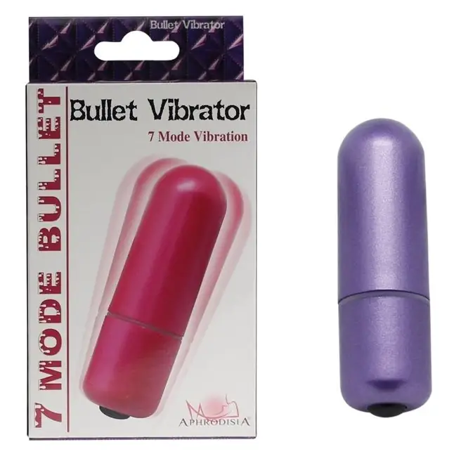 Фиолетовая вибропуля 7 Models Bullet - 5,7 см. Фотография 3.