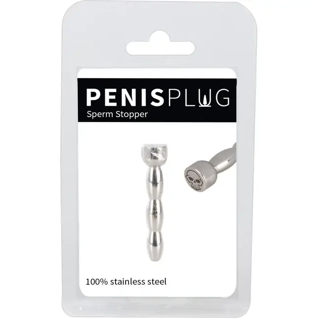 Металлический уретральный плаг Penis Plug Sperm Stopper Skull - You2Toys. Фотография 2.
