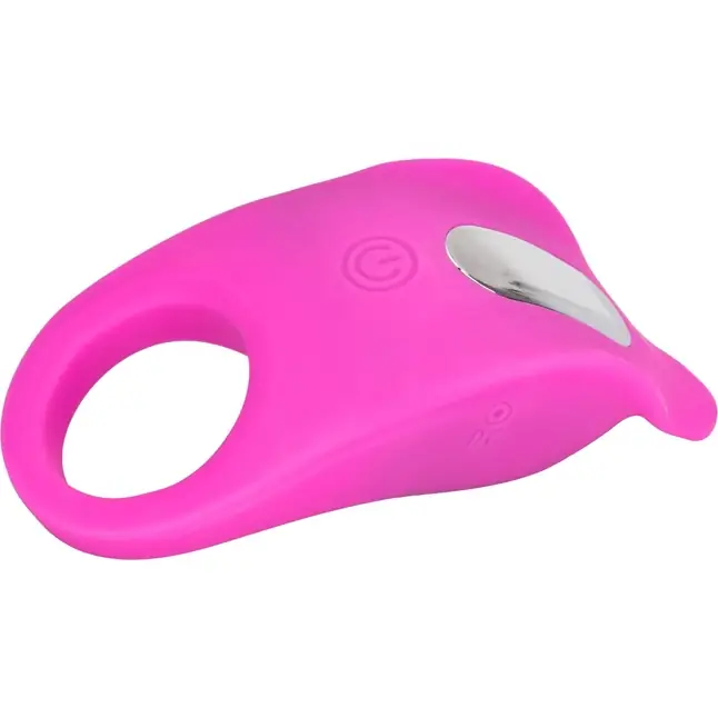 Ярко-розовое эрекционное виброкольцо Silicone Rechargeable Teasing Enhancer - Couples Enhancers. Фотография 6.