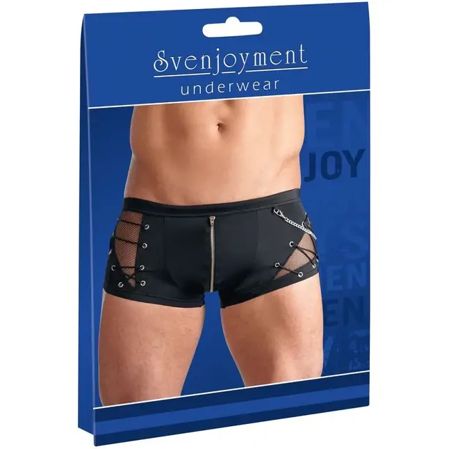 Сексуальные трусы-боксеры с замочком, шнуровками и цепочкой - Svenjoyment underwear. Фотография 5.
