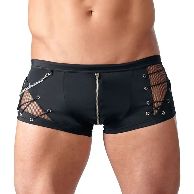 Сексуальные трусы-боксеры с замочком, шнуровками и цепочкой - Svenjoyment underwear
