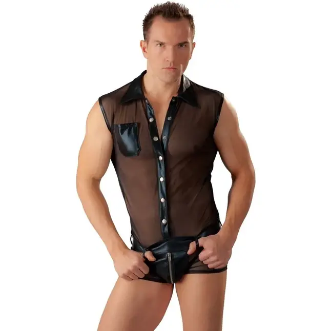 Сексуальный полупрозрачный комбинезон с кармашками - Svenjoyment underwear