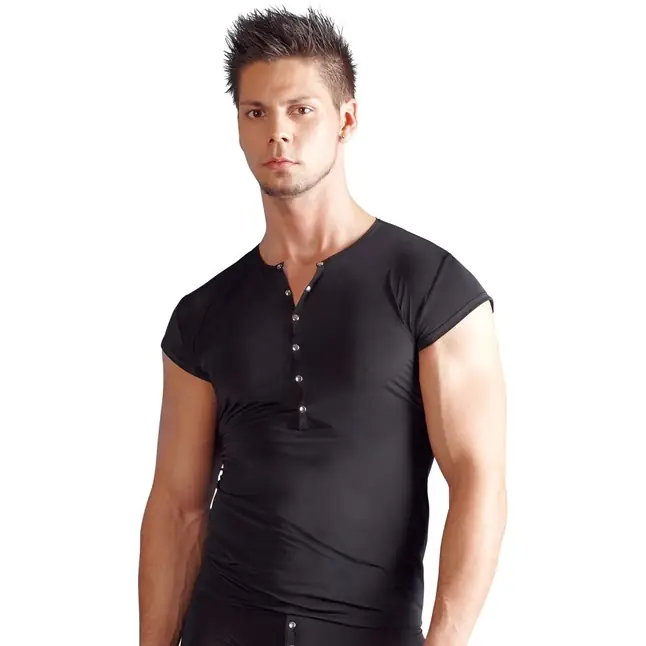 Эластичная футболка с воротом на кнопках - Svenjoyment underwear