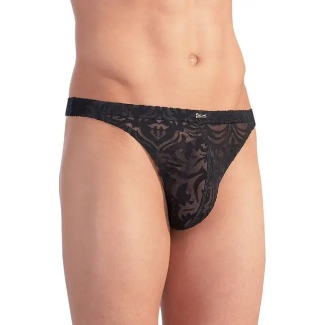 Полупрозрачные трусы-стринги с рисунком - Svenjoyment underwear