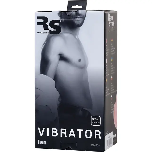Телесный реалистичный вибратор Ian - 20 см. - RealStick Elite. Фотография 11.