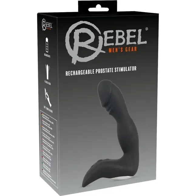 Черный перезаряжаемый вибростимулятор простаты Rechargeable Prostate Stimulator - You2Toys. Фотография 11.