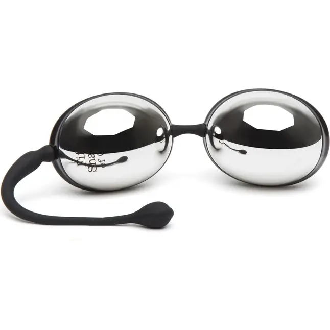 Серебристо-черные вагинальные шарики Inner Goddess Silver Jiggle Balls - Fifty Shades of Grey