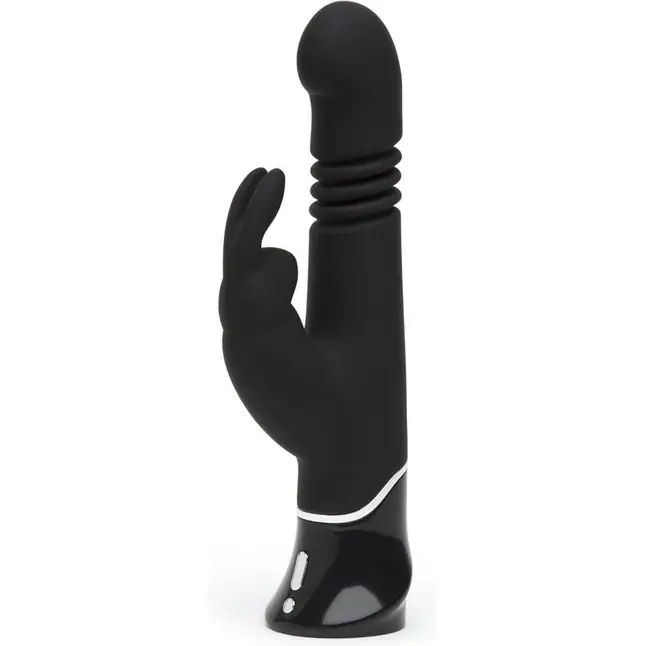 Черный хай-тек вибратор Greedy Girl Thrusting Rabbit Vibrator - 22,8 см - Fifty Shades of Grey