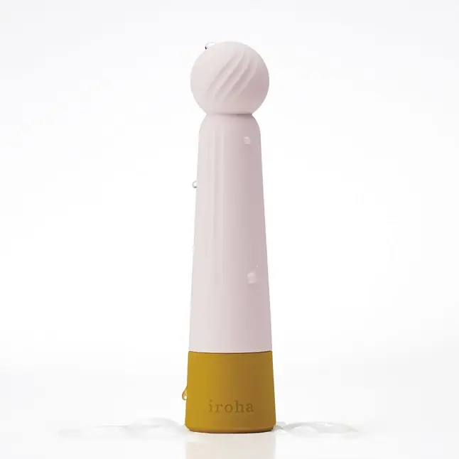 Нежно-розовый вибратор с шаровидной мягкой головкой IROHA Rin Kogane - 14,8 см - IROHA Vibrators. Фотография 5.