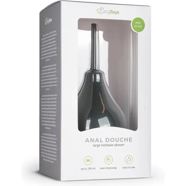 Черный большой анальный душ Black Anal Douche - Anal Collection. Фотография 2.