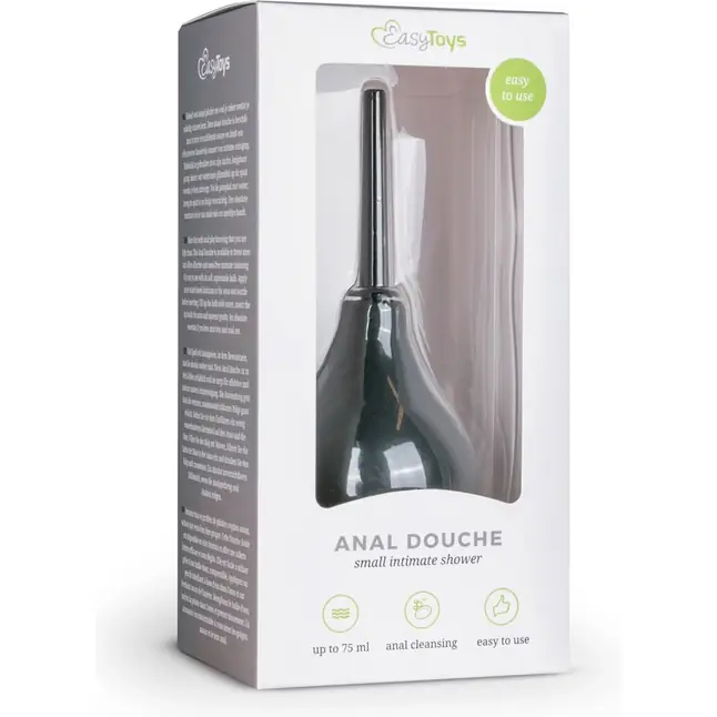Черный малый анальный душ Black Anal Douche - Anal Collection. Фотография 3.