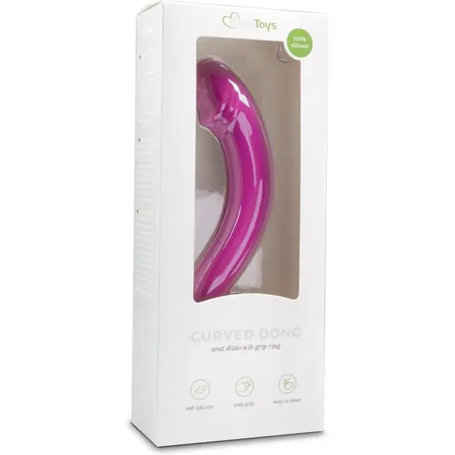 Розовый анальный фаллоимитатор Curved Dong - 17,5 см - Anal Collection. Фотография 3.