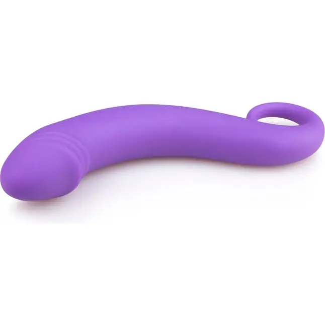 Фиолетовый анальный фаллоимитатор Curved Dong - 17,5 см - Anal Collection. Фотография 2.