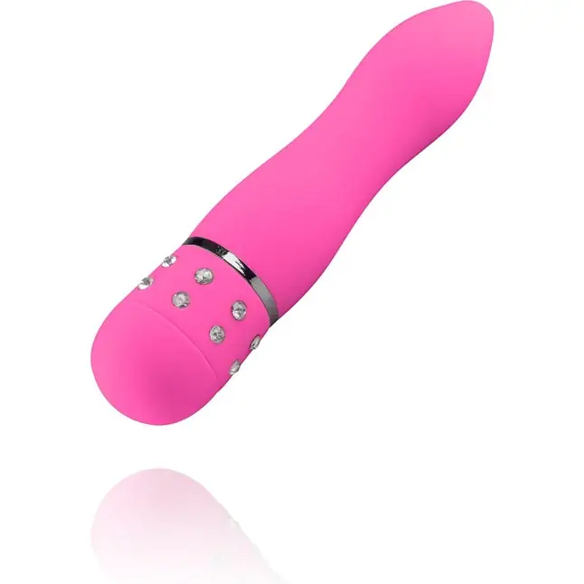 Розовый мини-вибратор Diamond Smooth Vibrator - 11,4 см - Mini Vibe Collection. Фотография 2.