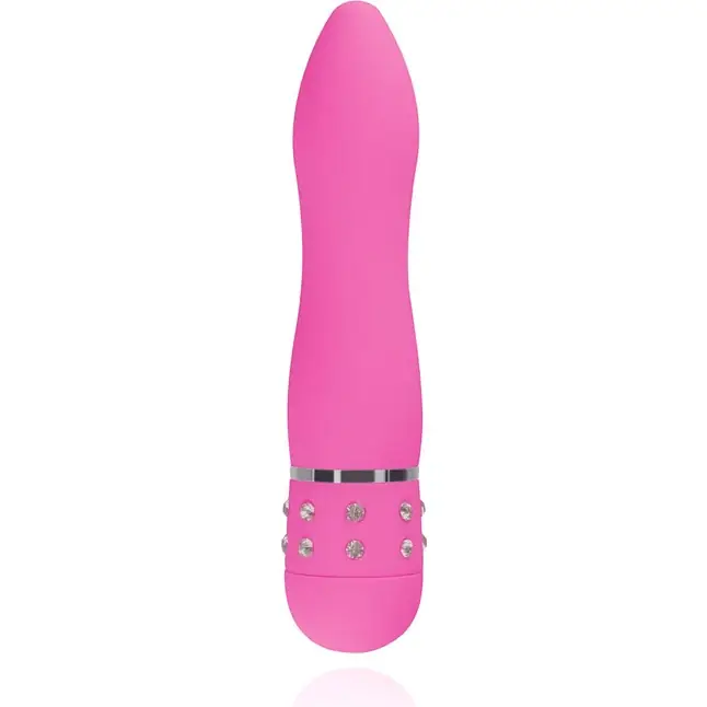 Розовый мини-вибратор Diamond Smooth Vibrator - 11,4 см - Mini Vibe Collection