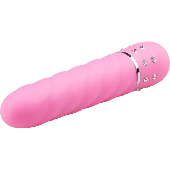 Розовый мини-вибратор Diamond Twisted Vibrator - 11,4 см - Mini Vibe Collection. Фотография 2.