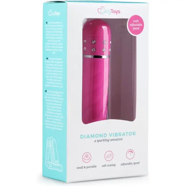 Розовый мини-вибратор Diamond Twisted Vibrator - 11,4 см - Mini Vibe Collection. Фотография 3.