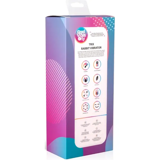 Фиолетовый вибратор-кролик Trix Rabbit Vibrator - 22,5 см - Good Vibes Only. Фотография 6.