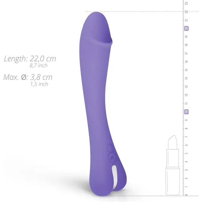 Фиолетовый вибратор для G-стимуляции Gili G-Spot Vibrator - 22 см - Good Vibes Only. Фотография 5.