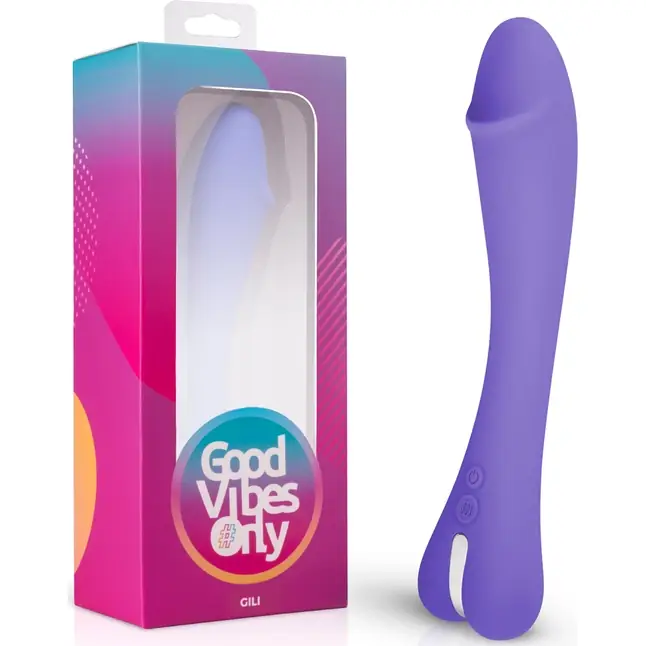 Фиолетовый вибратор для G-стимуляции Gili G-Spot Vibrator - 22 см - Good Vibes Only. Фотография 6.