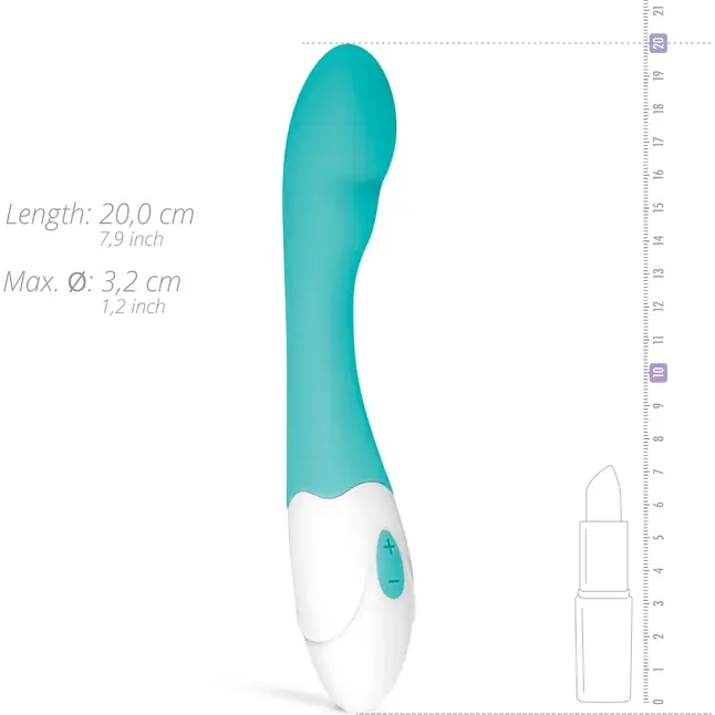 Зеленый вибратор для G-стимуляции Tate G-Spot Vibrator - 20 см - Good Vibes Only. Фотография 5.