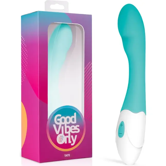 Зеленый вибратор для G-стимуляции Tate G-Spot Vibrator - 20 см - Good Vibes Only. Фотография 6.