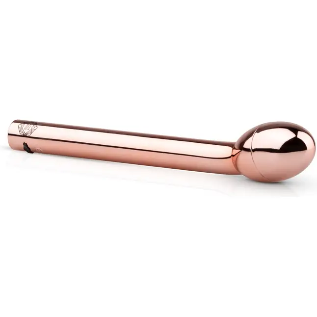 Золотистый вибратор для G-стимуляции Rosy Gold G-spot Vibrator - 22 см - Rosy Gold. Фотография 2.