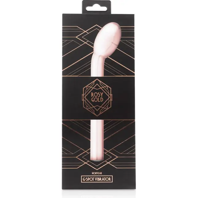Золотистый вибратор для G-стимуляции Rosy Gold G-spot Vibrator - 22 см - Rosy Gold. Фотография 6.
