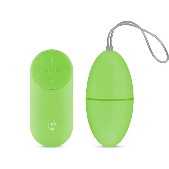 Салатовое виброяйцо Vibrating Egg с пультом ДУ - Mini Vibe Collection