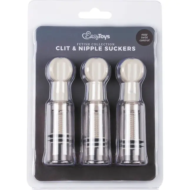 Набор из 3 вакуумных стимуляторов Nipple Clit Suckers - Fetish Collection. Фотография 3.