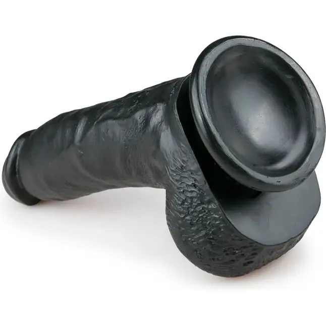 Черный фаллоимитатор Realistic Dildo - 20 см - Dildo Collection. Фотография 2.